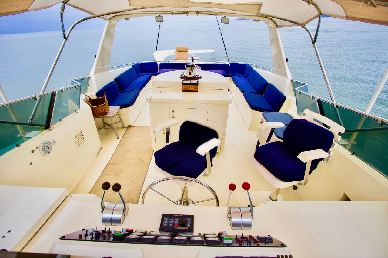 75 Ft Hatteras Yacht Rental in Marina Nuevo Vallarta